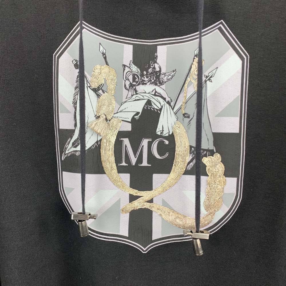 MCQ by ALEXANDER MCQUEEN Black Embellishment Cotton Hooded Sweatshirt - Picture 3 of 8